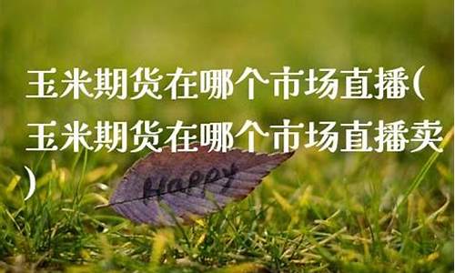 期货玉米在线直播(玉米期货交易)_https://www.taocizhiliang.com_装修公司_第1张