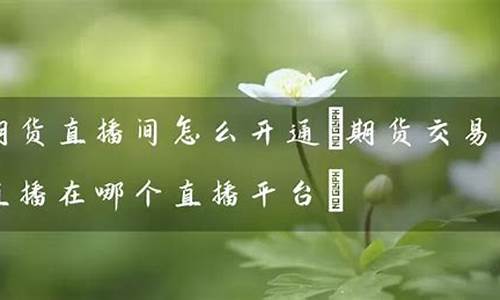 哪个直播平台做期货(哪个平台直播挣钱快)_https://www.taocizhiliang.com_效果图_第1张
